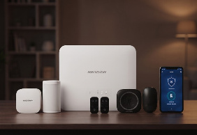 Kit de alarma Hikvision con central, sensores y control desde el celular