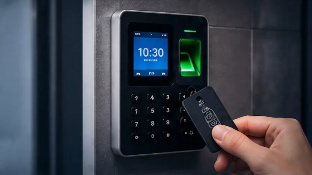 Lector de control de acceso con huella y tarjeta de proximidad