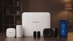 Kit de alarma Hikvision con central, sensores y control desde el celular